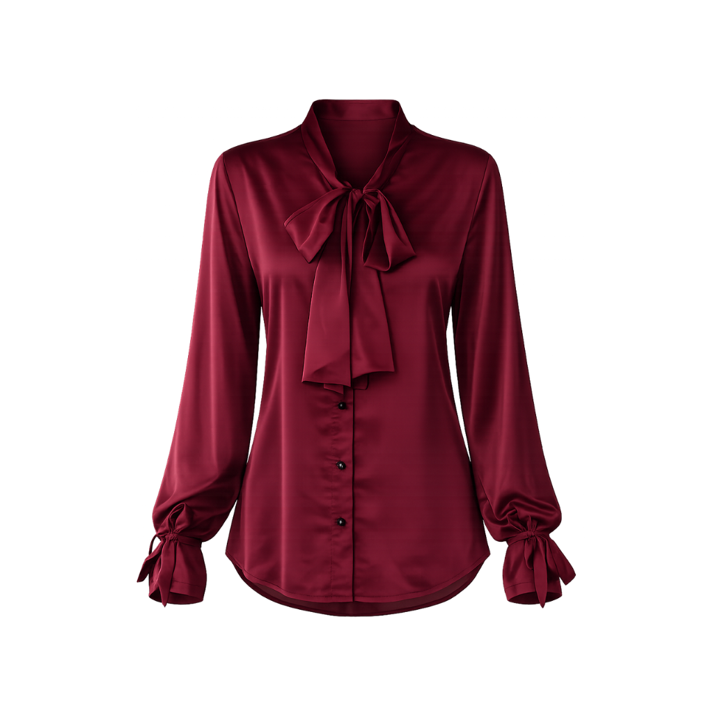 Blouse Satin Burgundy