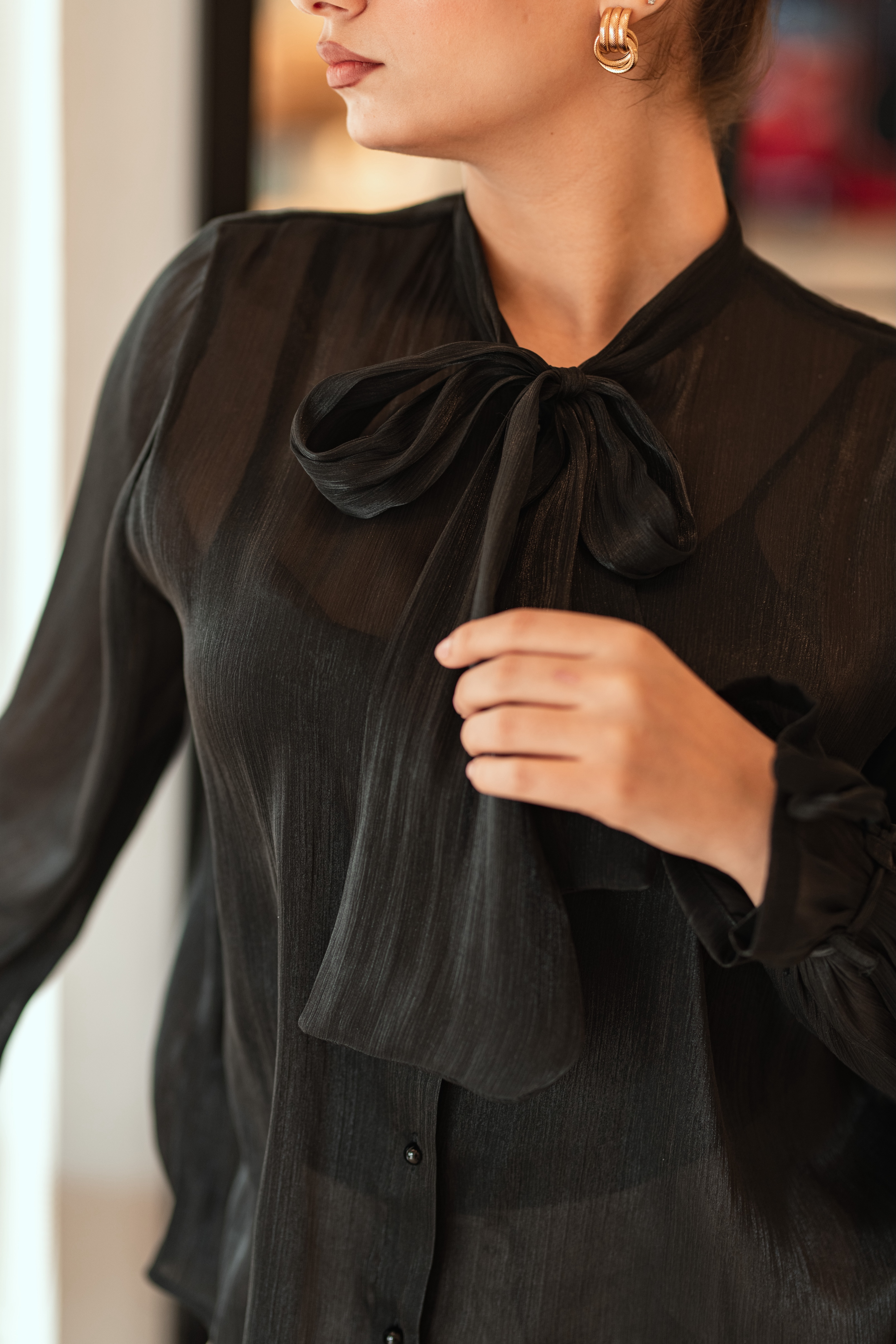 Blouse Organza De Soie